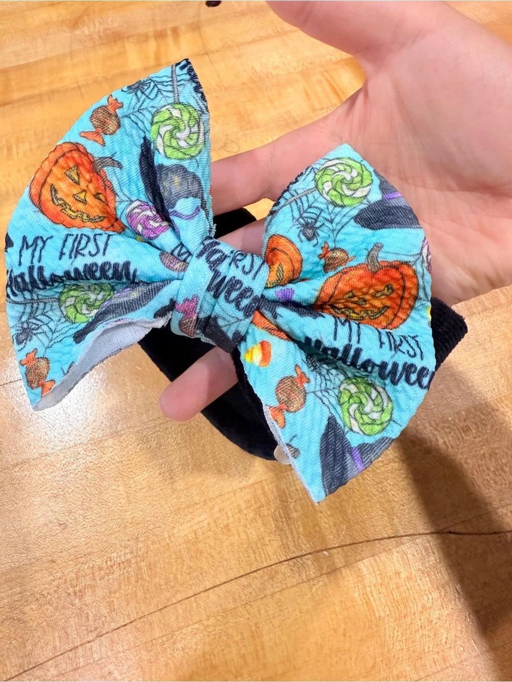 NEW My First Halloween Baby Headwrap Bow